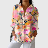 Vibrant Printed Blouse with a Lightweight Design