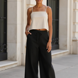 Lightweight Loose-Fit Pants with Elastic Waist