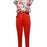 Florabel - Chic Ruffled Sleeve Ensemble