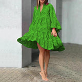 Lydia - Lace Detail Eyelet Dress