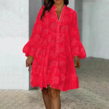 Lydia - Lace Detail Eyelet Dress