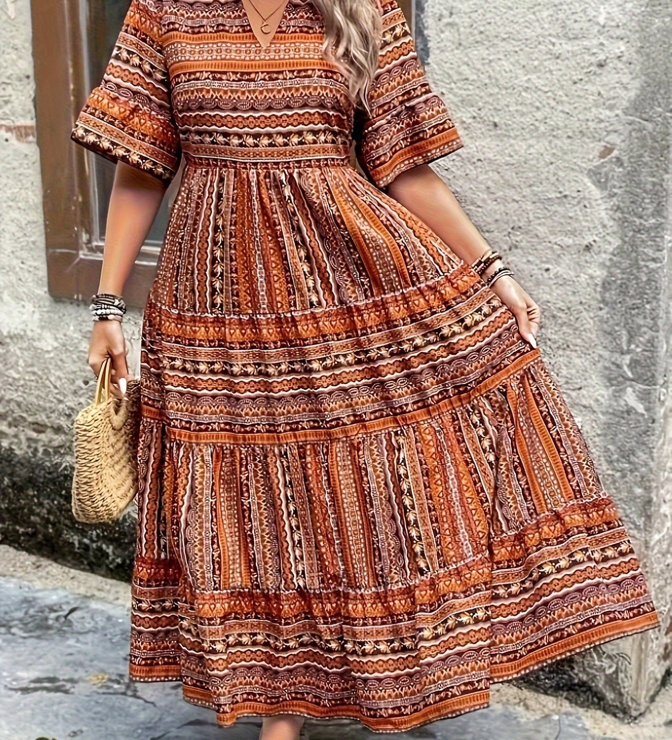 Joraine - Elegant Ethnic Flow Dress