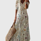 Amalia | Retro Bohemian Maxi Dress for Summer