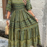 Joraine - Elegant Ethnic Flow Dress