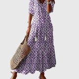 Amalia | Retro Bohemian Maxi Dress for Summer