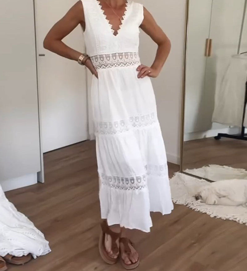 Circe - V-Neck Lace Camisole Dress