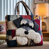 Handcrafted Quilted Tote - Schnauzer Design
