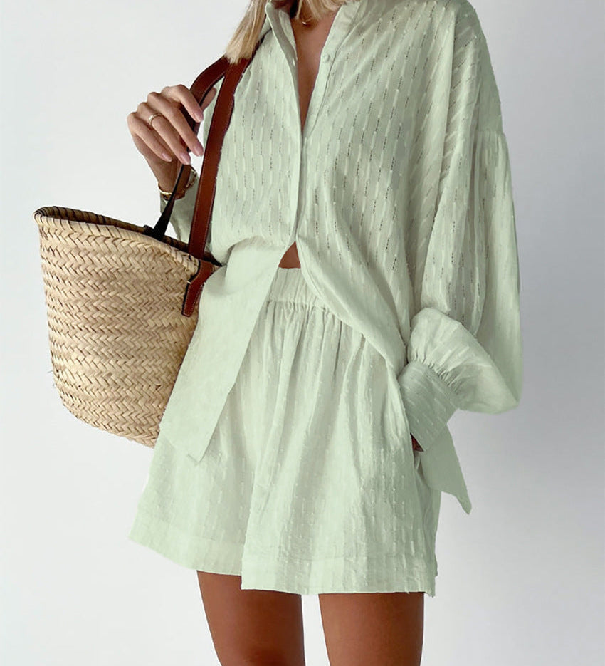 Elizabeth - Blouse and Lightweight Shorts Ensemble