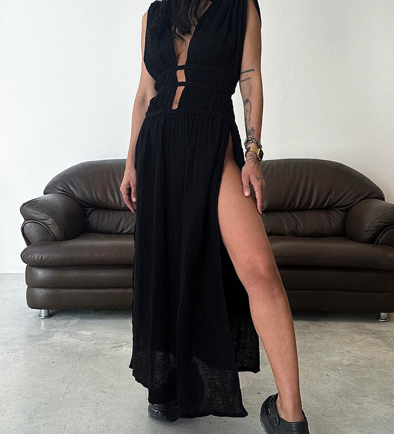 Zolla - Split-Detail Textured Dress