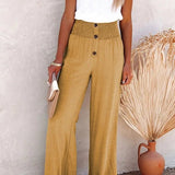 Riana - Relaxed Fit High-Waisted Trousers