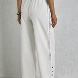 Shania - Button-Detail Relaxed Trousers