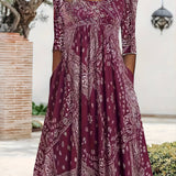 ELOWEN | Casual Long Sleeve Midi Dress