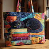 Black Cat Tote Bag: Perfect for Book Lovers and Coffee Enthusiasts