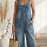 Vintage Blue Pilar Peto with Adjustable Straps