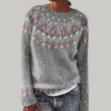 Candace | Patterned Knitted Fabric Sweater