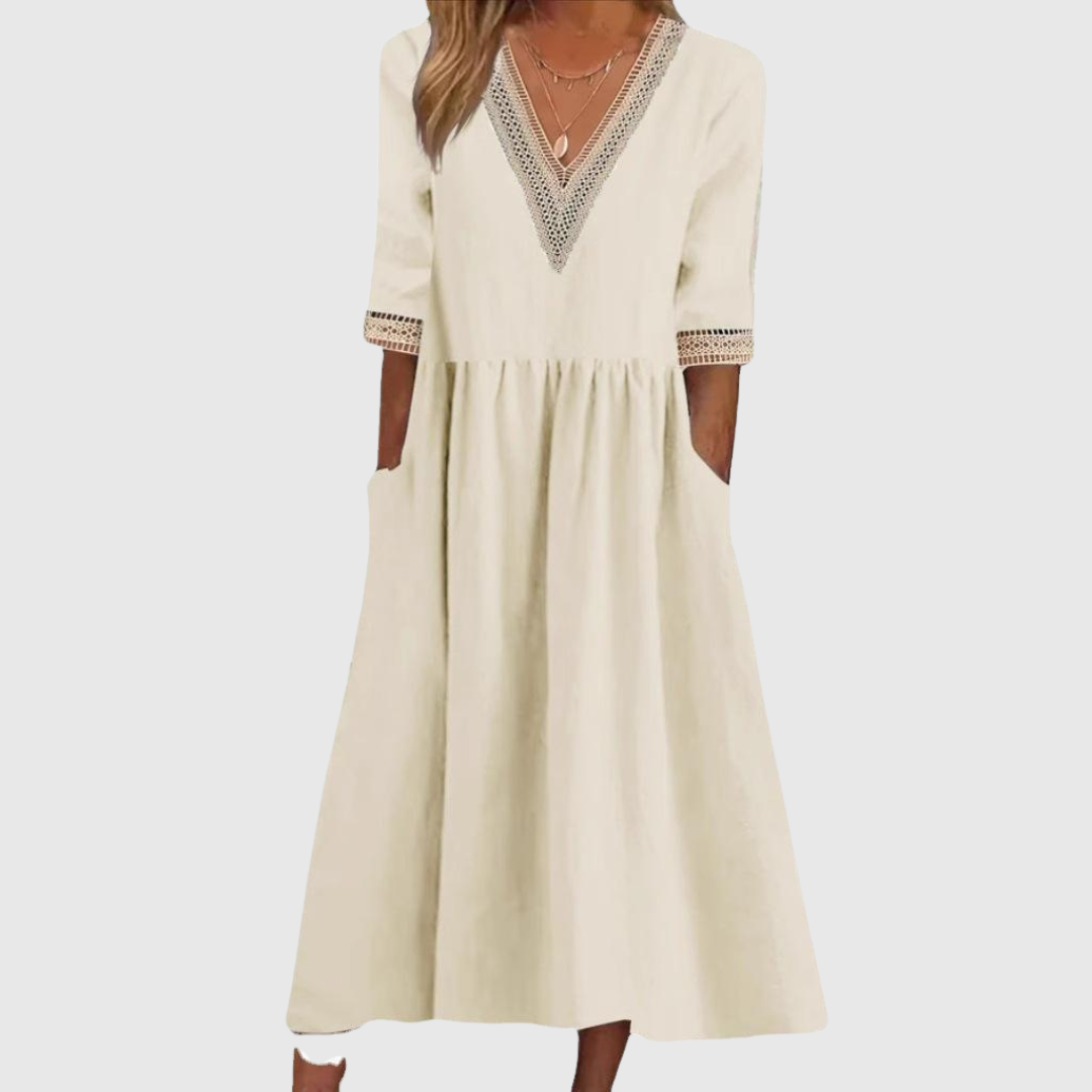 LIVIA | Lace Midi Dress