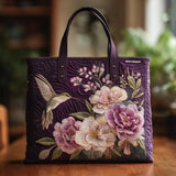 Handcrafted Quilted Kilt Bag - Hummingbird & Orchid Design