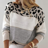 Diane | Leopard-Accent Knit Sweater