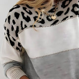 Diane | Leopard-Accent Knit Sweater