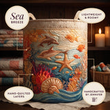 Hand-Quilted Laundry Basket in Sea Breeze Design