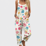 Teresa | Vibrant Floral Print Sleeveless Jumpsuit for Ultimate Comfort
