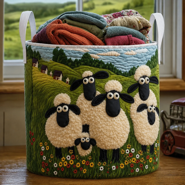 Opale | Artisan Hand-Quilted Laundry Basket