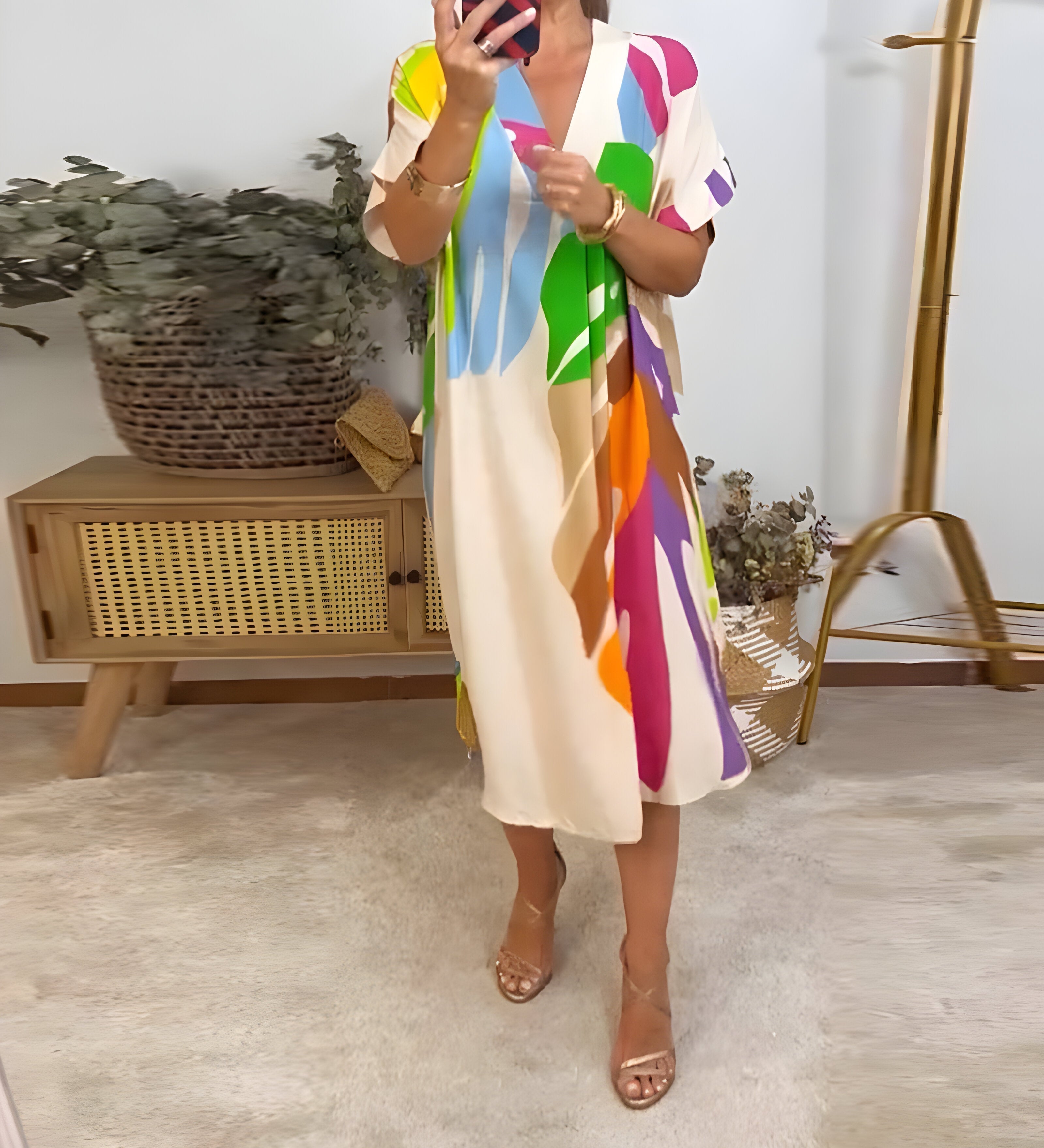 Rianna - Abstract Print Dress