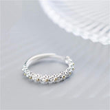 Aoife | Adjustable Silver Daisy Ring