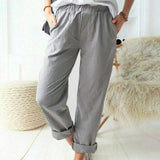 Neria - Soft Textured Trousers