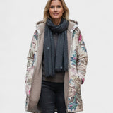 Ivy – Botanical Pattern Fleece Jacket in Pastel Colors