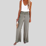 Riana - Relaxed Fit High-Waisted Trousers