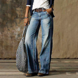 Women's High-Waisted Wide-Leg Jeans