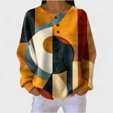 Sanne | Geometric Patterned Jumper in Textured Fabric