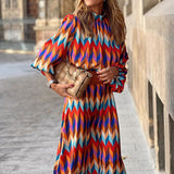 Cassandra - Bold Geometric Print Dress