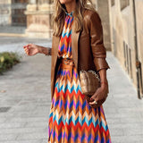 Cassandra - Bold Geometric Print Dress