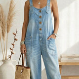 Vintage Blue Pilar Peto with Adjustable Straps