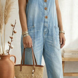 Vintage Blue Pilar Peto with Adjustable Straps