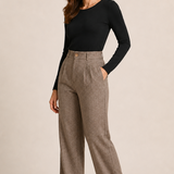Chic High-Waisted Wool Trousers