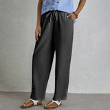 Shania - Button-Detail Relaxed Trousers