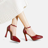 Evette Leather High Heels