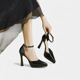 Evette Leather High Heels
