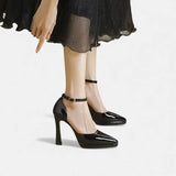 Evette Leather High Heels