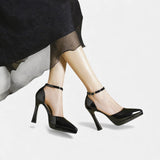 Evette Leather High Heels