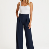 High-Waisted Wide-Leg Trousers