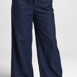 Lightweight Loose-Fit Pants with Elastic Waist