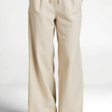 Lightweight Loose-Fit Pants with Elastic Waist
