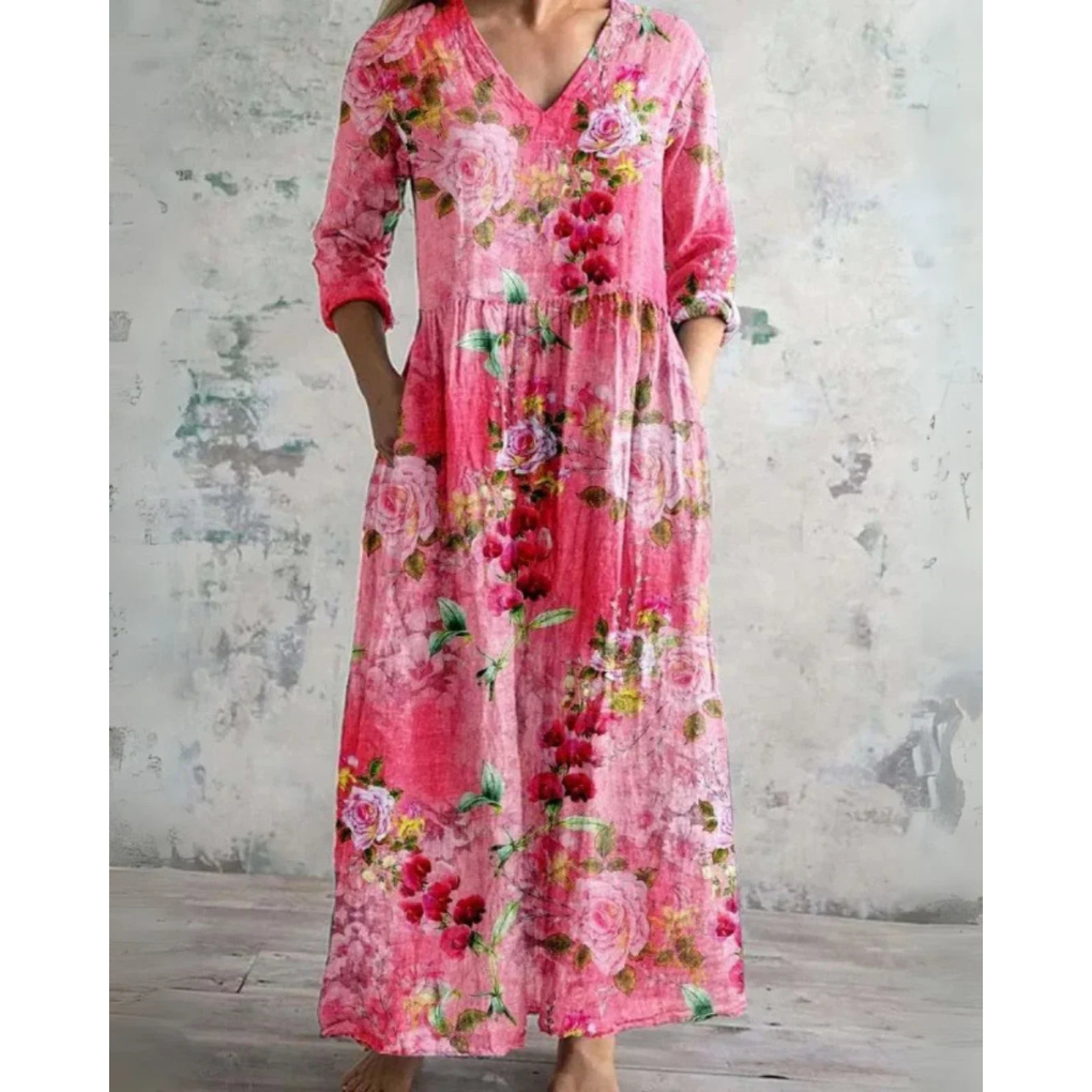 ELEANOR | Vintage Floral Maxi Dress