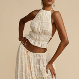 WENDY - Spaghetti Strap Top and Skirt Set