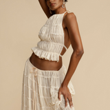WENDY - Spaghetti Strap Top and Skirt Set