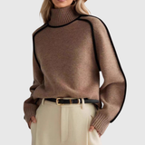 Women's Elegant Stand-Up Collar Jumper